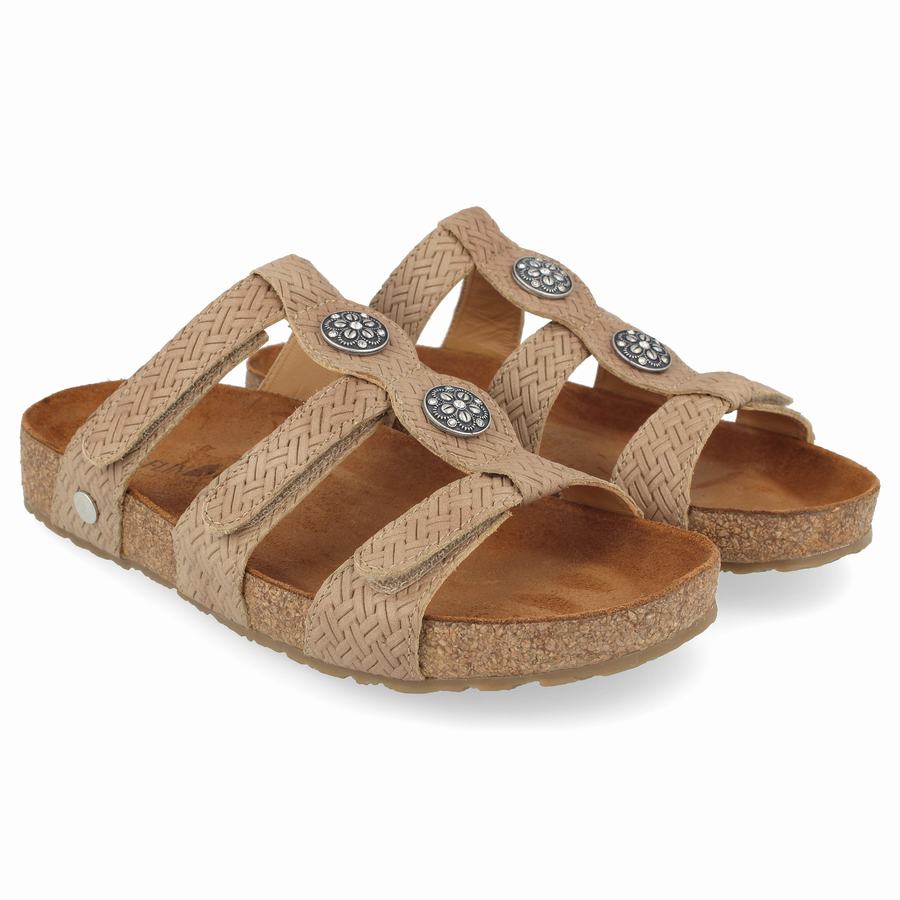 Haflinger Alice Sandalen Damen Grau Braun | EVM343JX