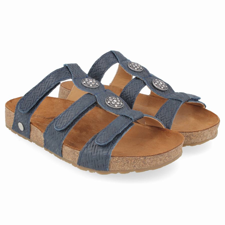 Haflinger Alice Sandalen Damen Schwarz | KIC2583DW