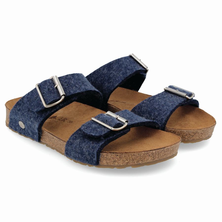 Haflinger Anabel Sandalen Herren Blau | VUZ3497UX