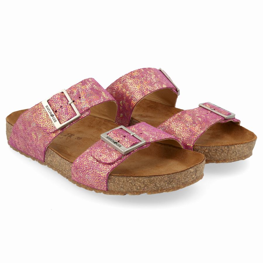 Haflinger Andrea Sandalen Damen Rosa Gold | XNH1974QH