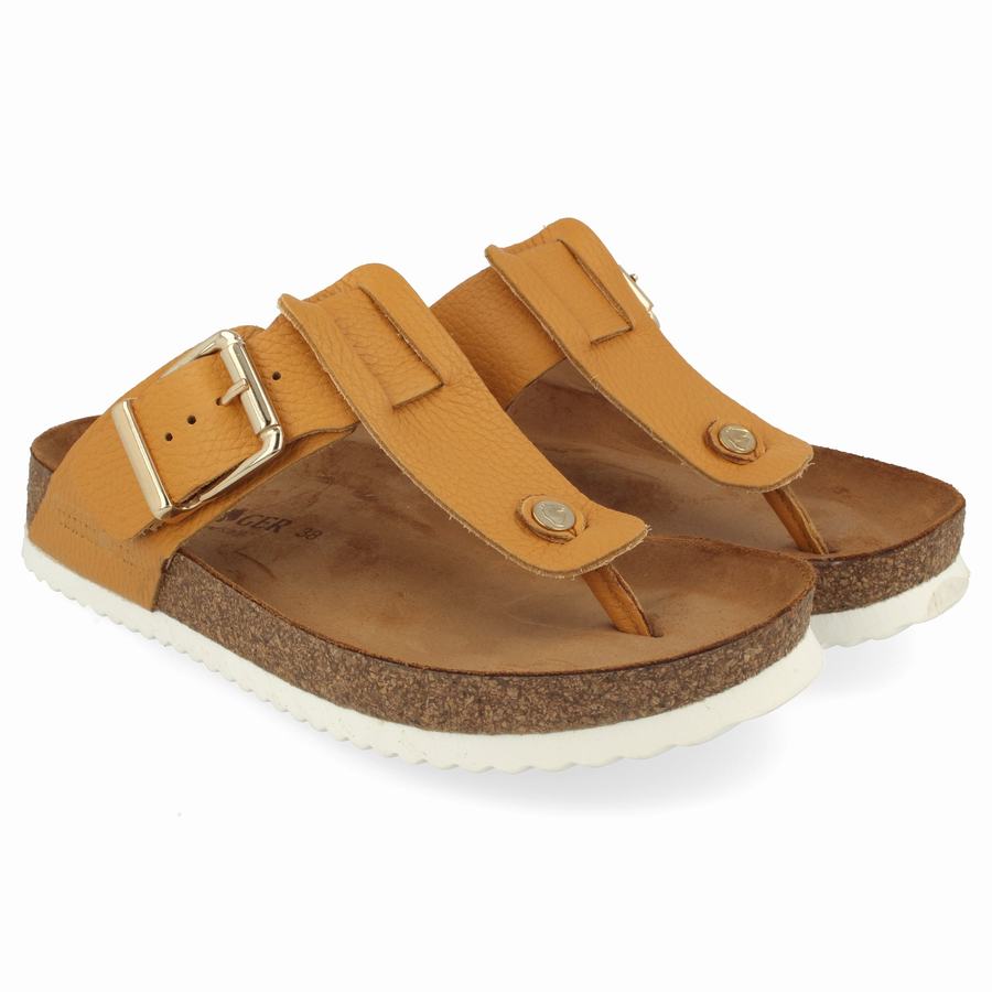 Haflinger Cora Sandalen Damen Gelb | FFO4154SN