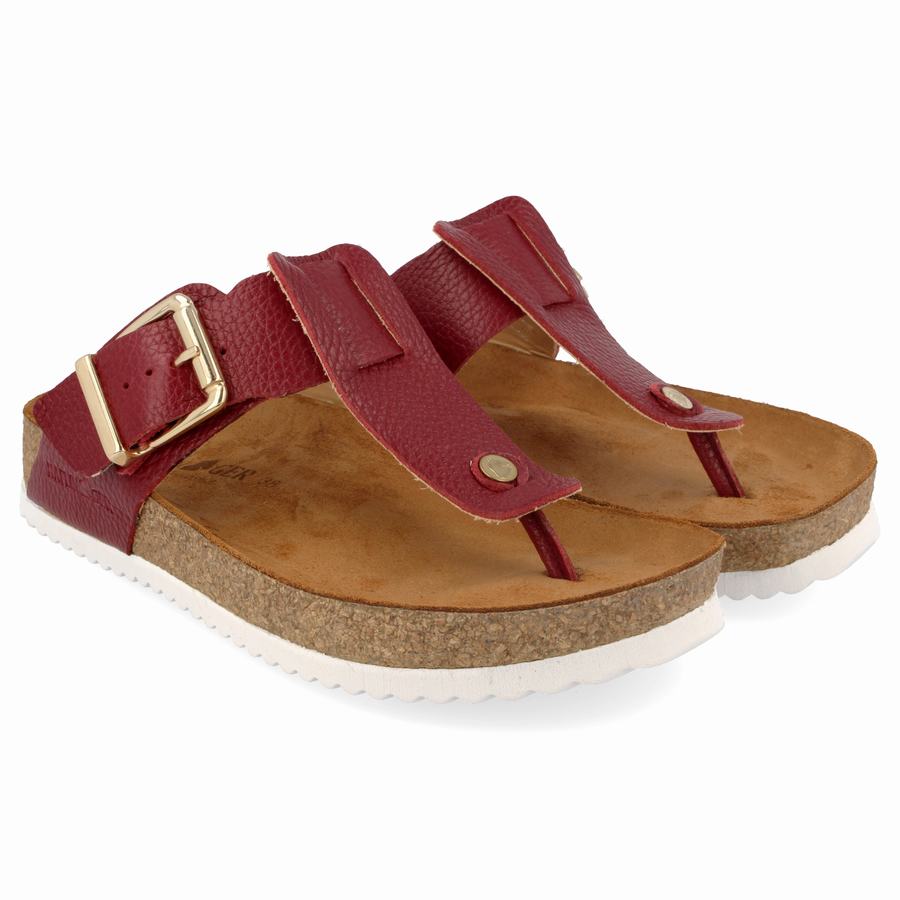 Haflinger Cora Sandalen Damen Tiefesrot | LNQ4450TA