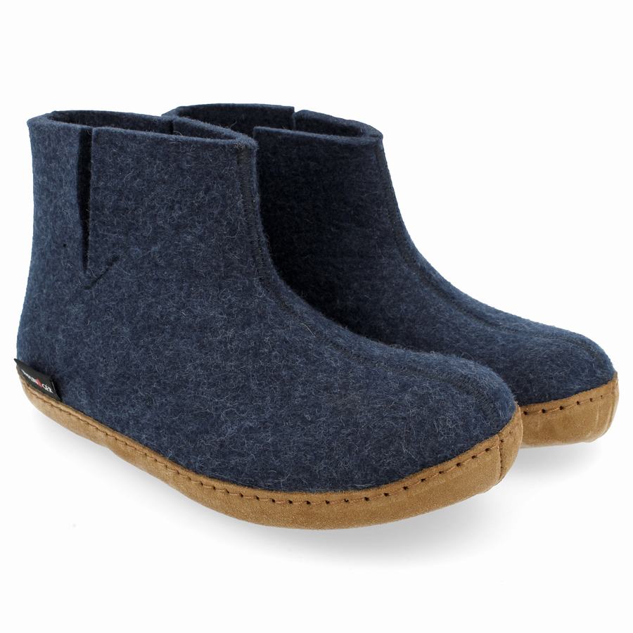 Haflinger Emils Stiefel Damen Tiefesblau | CDA736QX