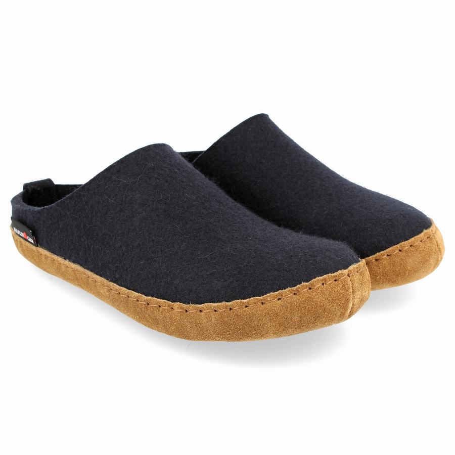 Haflinger Emils weicher Sohle Hausschuhe Damen Navy | YYQ8488CH