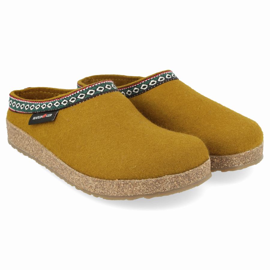 Haflinger Gz Clogs Damen Gelb | WCQ9699LF