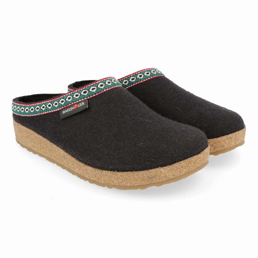 Haflinger Gz Clogs Damen Schwarz | REG4290MW