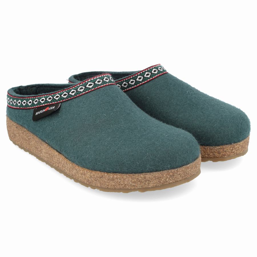 Haflinger Gz Clogs Damen Tiefesgrün | HXC3822CE