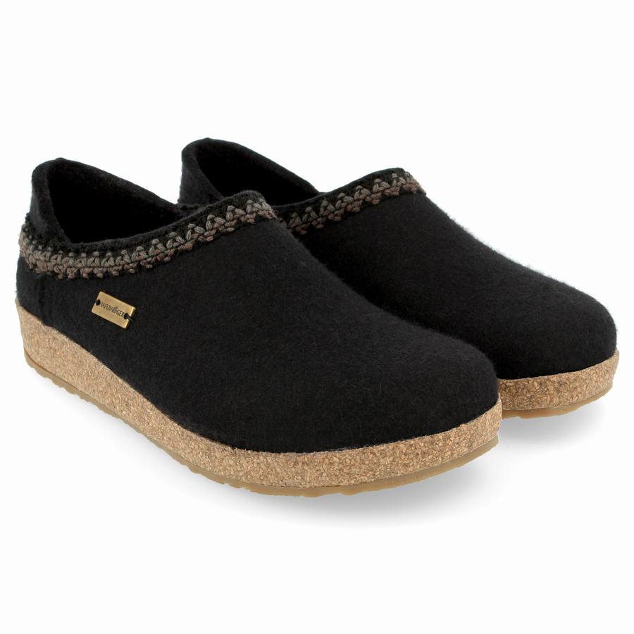 Haflinger Gzh Zigzag Clogs Herren Schwarz | MGC3144CI