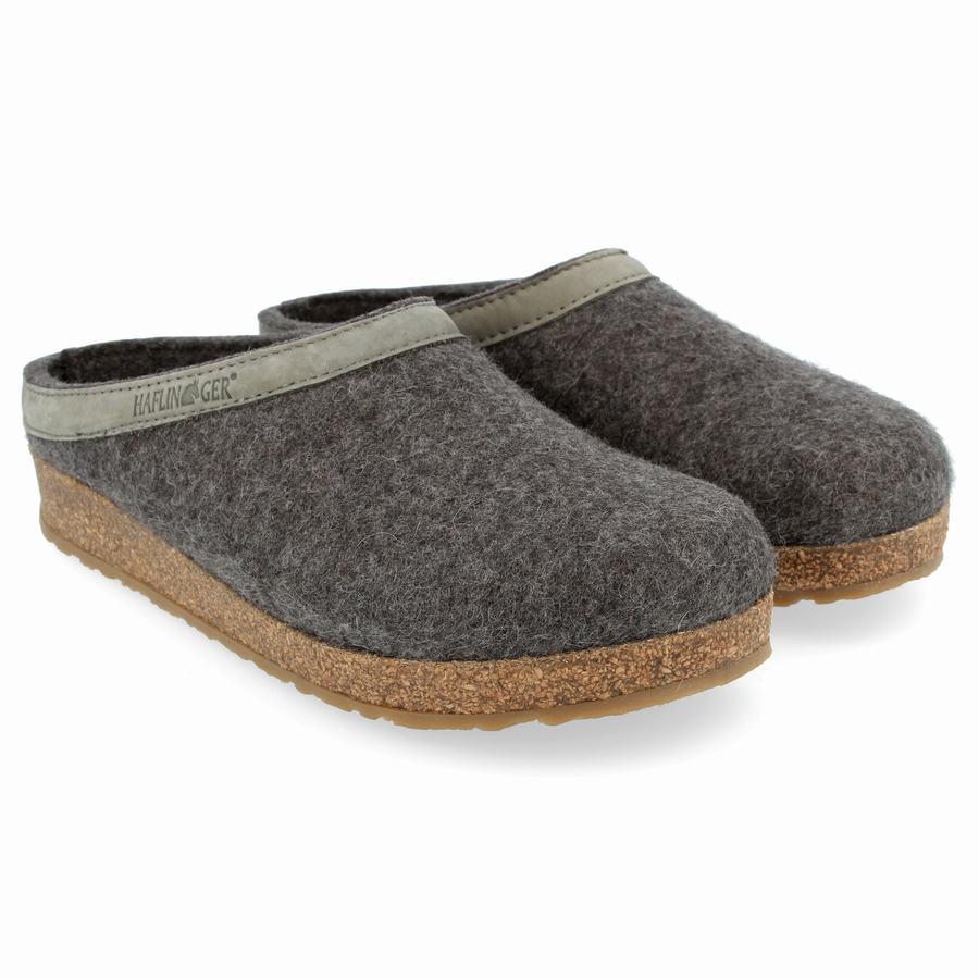 Haflinger Gzl Clogs Damen Grau | OWK6656AJ