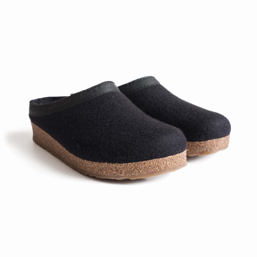 Haflinger Gzl Clogs Damen Schwarz | NZJ2865GR