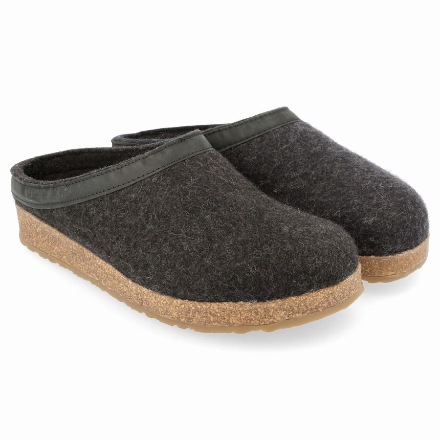 Haflinger Gzl Clogs Herren Dunkelgrau | UIV3536PS