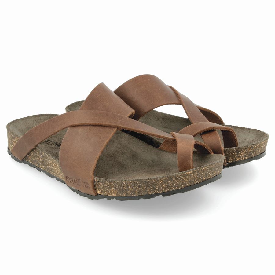 Haflinger Jackie Sandalen Damen Braun | DEO5616WZ