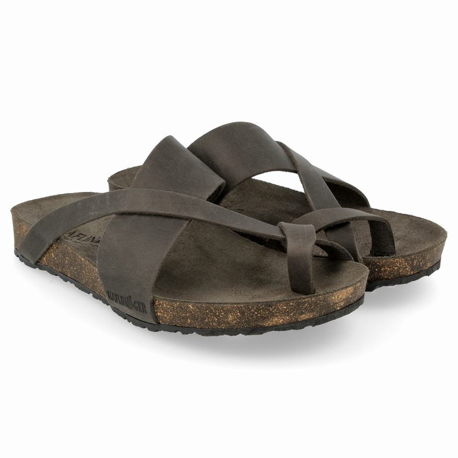 Haflinger Jackie Sandalen Herren Dunkelgrau | OJV5582LJ