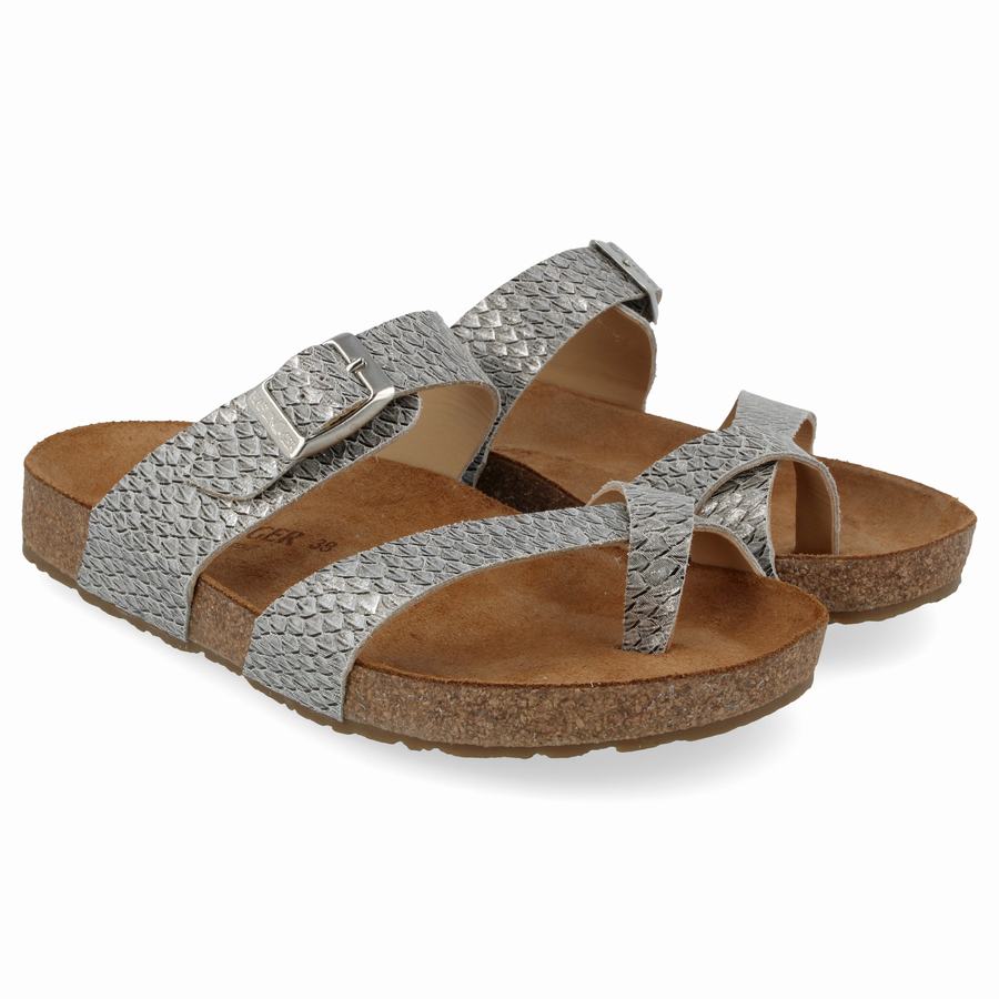 Haflinger Juno Sandalen Damen Silber | DHY8318VB