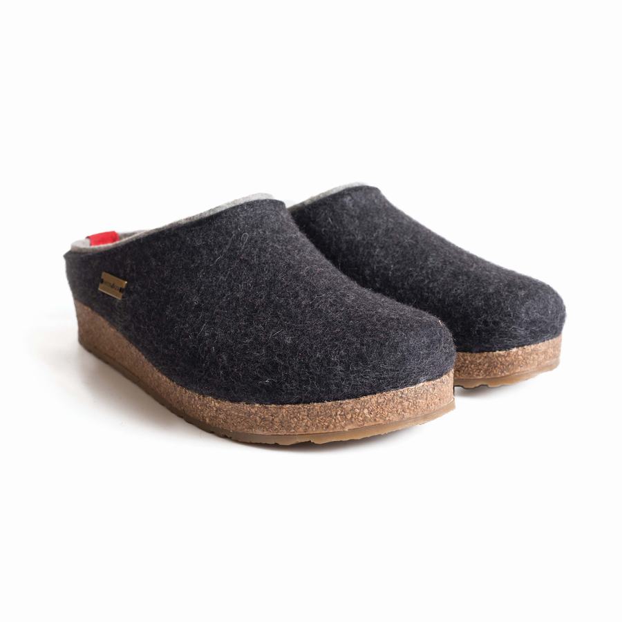 Haflinger Kris Clogs Herren Dunkelgrau | LZP1069CI