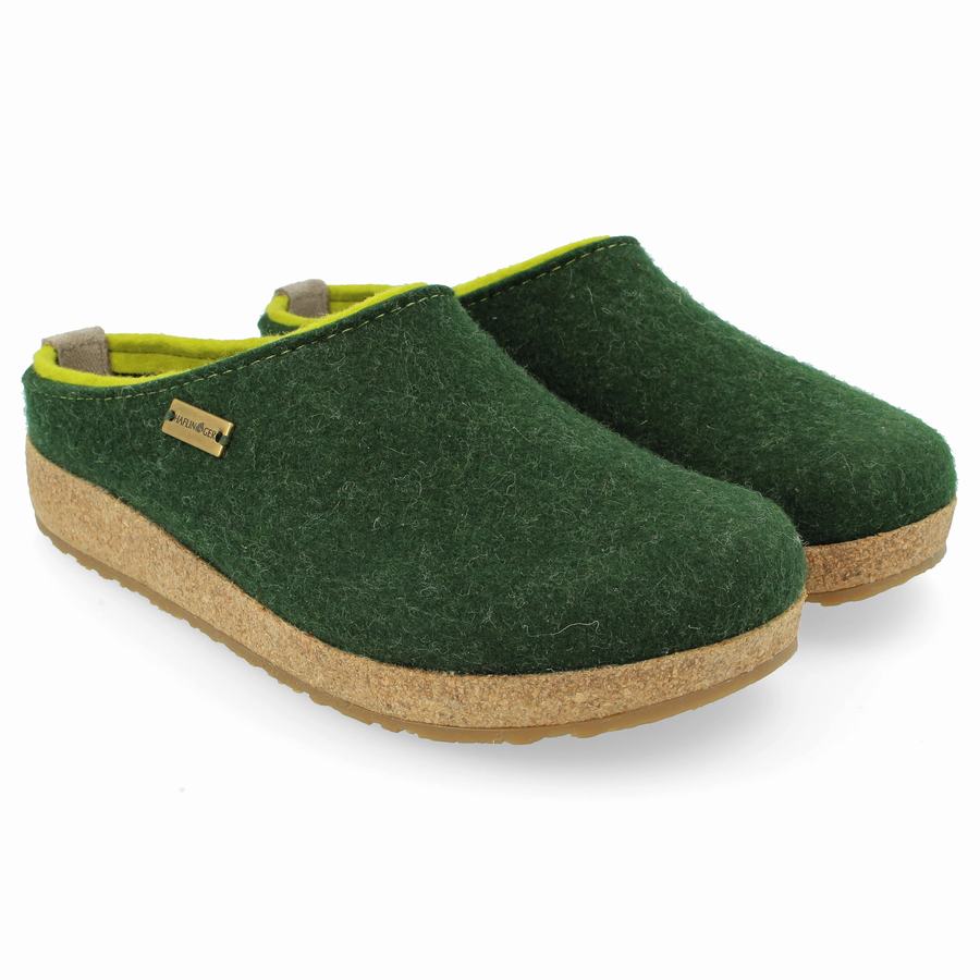 Haflinger Kris Clogs Herren Grün | QEH6860MK