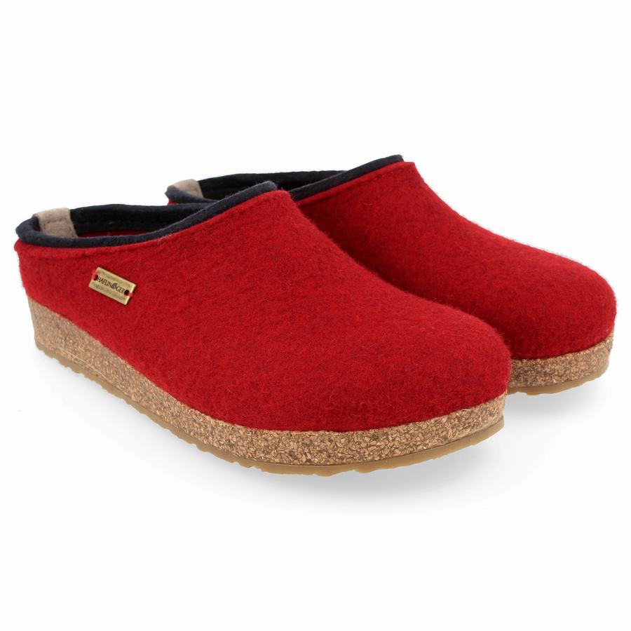 Haflinger Kris Clogs Herren Rot | YCE7734DB