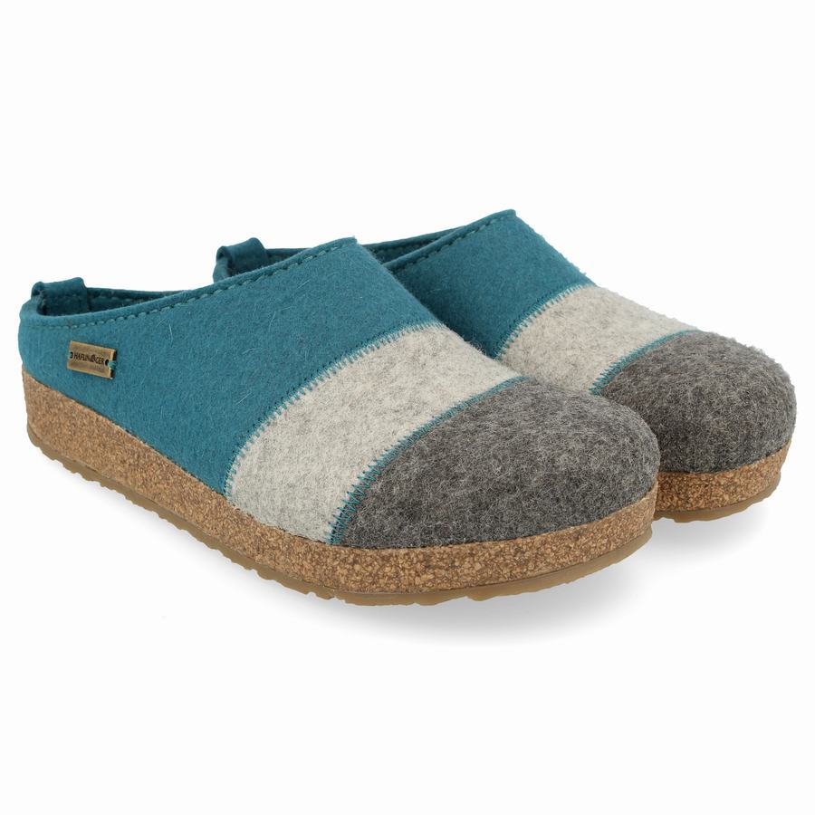 Haflinger Lines Clogs Herren Türkis | QHP1710GP