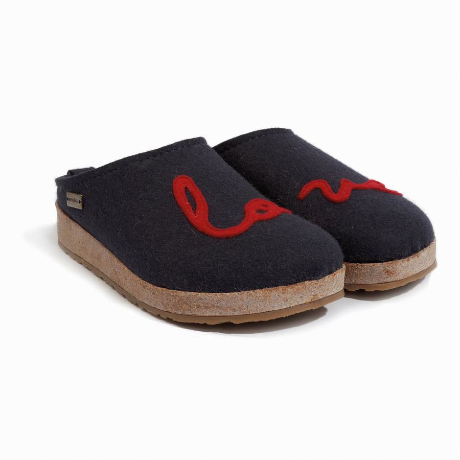 Haflinger Lovely Clogs Damen Navy | FIG4146CH