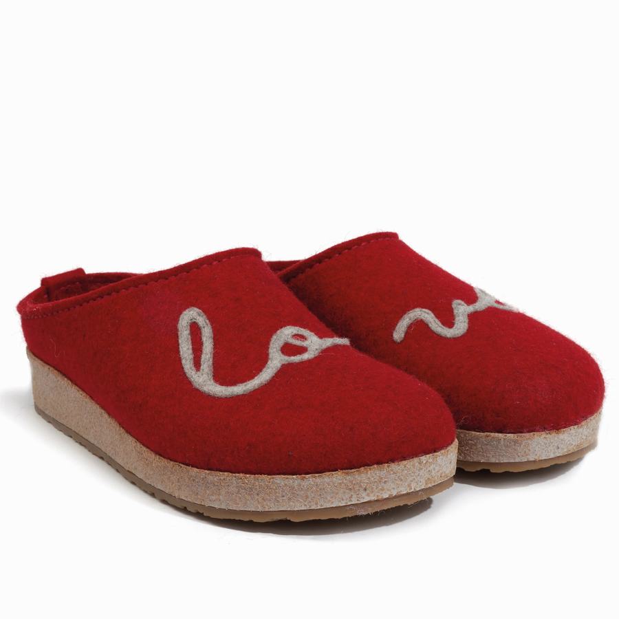 Haflinger Lovely Clogs Damen Rot | DGL2758TR