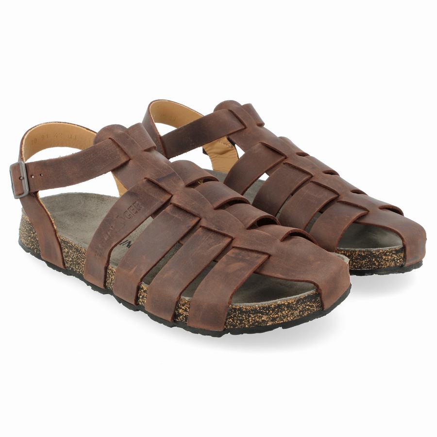 Haflinger Peter Unlined Sandalen Damen Braun | KVS651TR