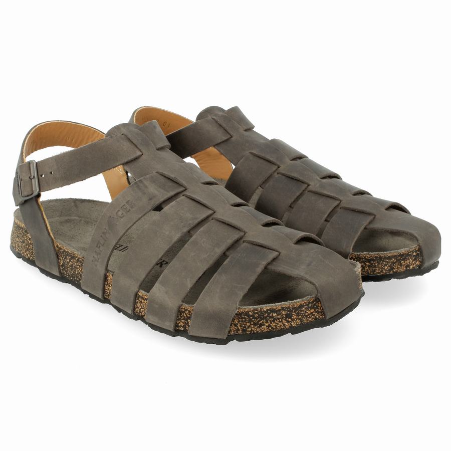 Haflinger Peter Unlined Sandalen Damen Dunkelgrau | AJZ7556EM