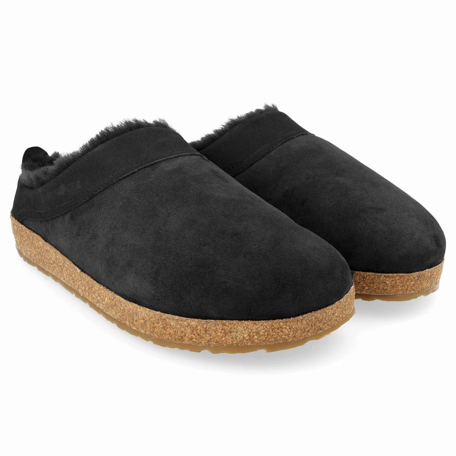 Haflinger Snowbird Clogs Damen Schwarz | HOI5895XR