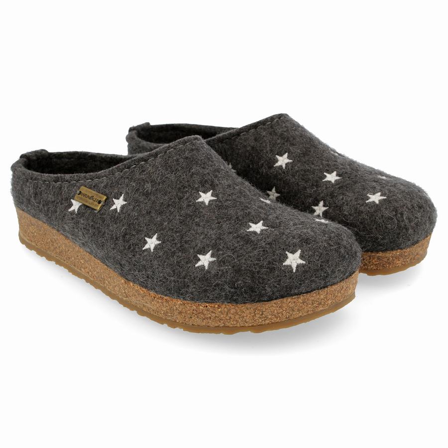 Haflinger Stelline Clogs Damen Grau | LUV5465FB