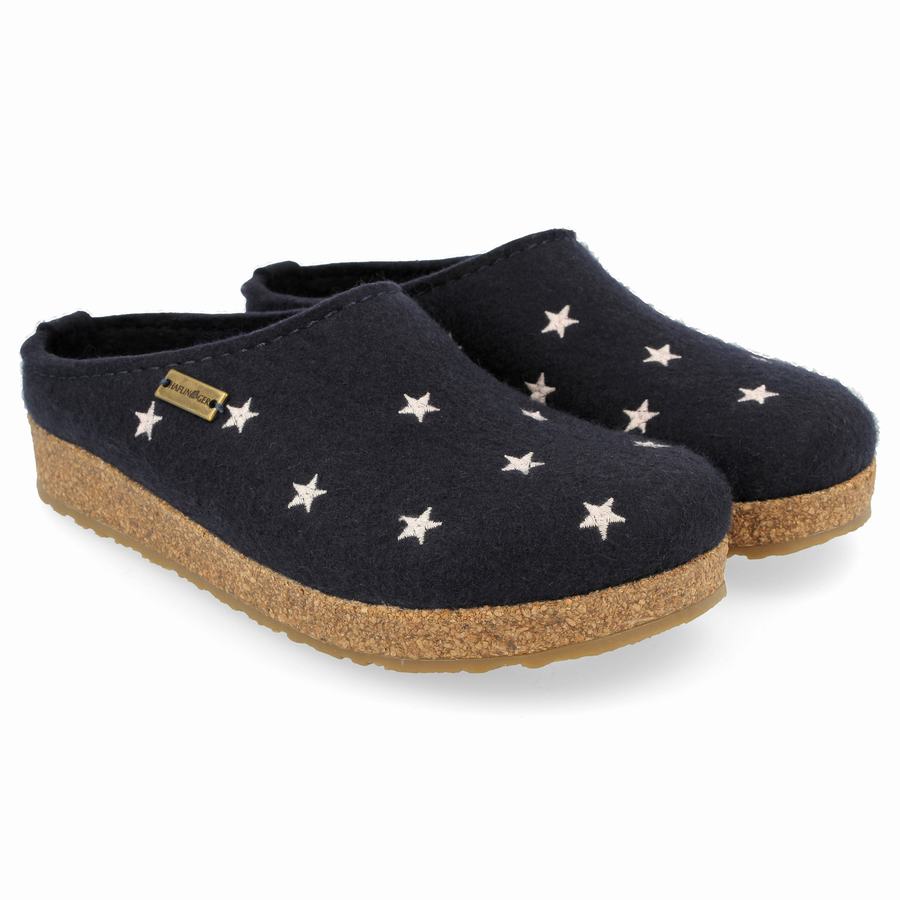 Haflinger Stelline Clogs Damen Navy | TSJ1061PK