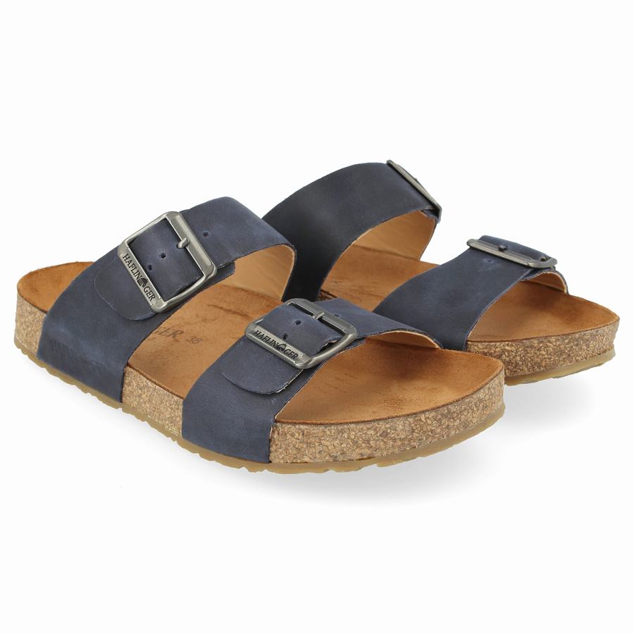 Haflinger Andrea Sandalen Damen Blau Grau | OTR6092GZ