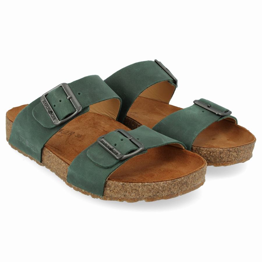 Haflinger Andrea Sandalen Damen Grün | GLZ8632AV