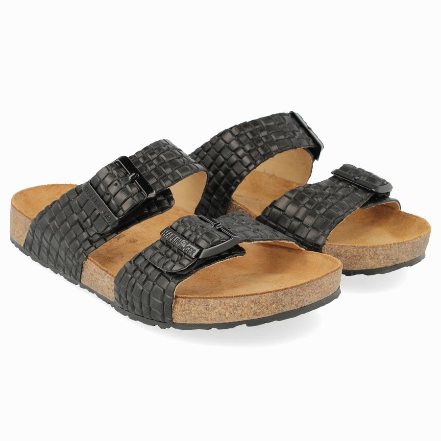 Haflinger Andrea Sandalen Damen Schwarz | NRN285OJ