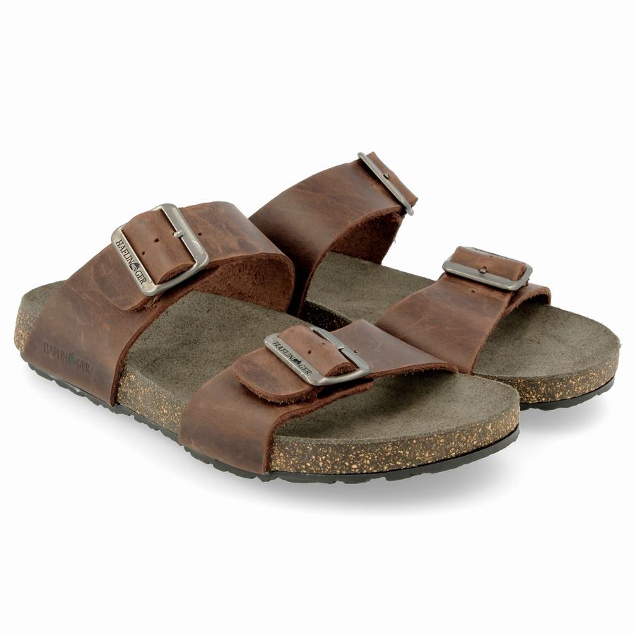 Haflinger Andrea Unlined Sandalen Damen Braun | DXH3110KB