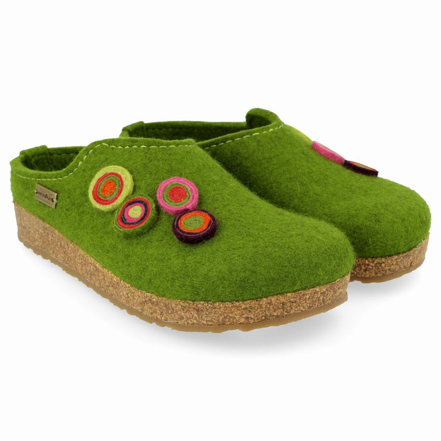 Haflinger Chloe Clogs Damen Grün | XSP1750UX