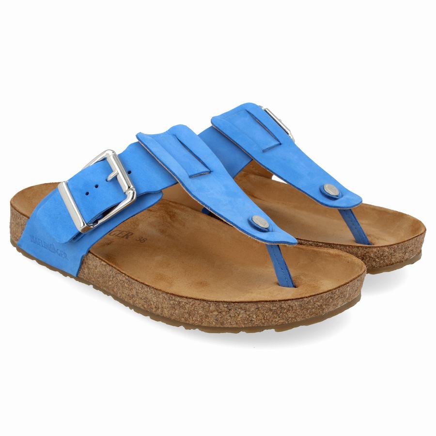 Haflinger Cora Sandalen Damen Blau | CVR7361FL