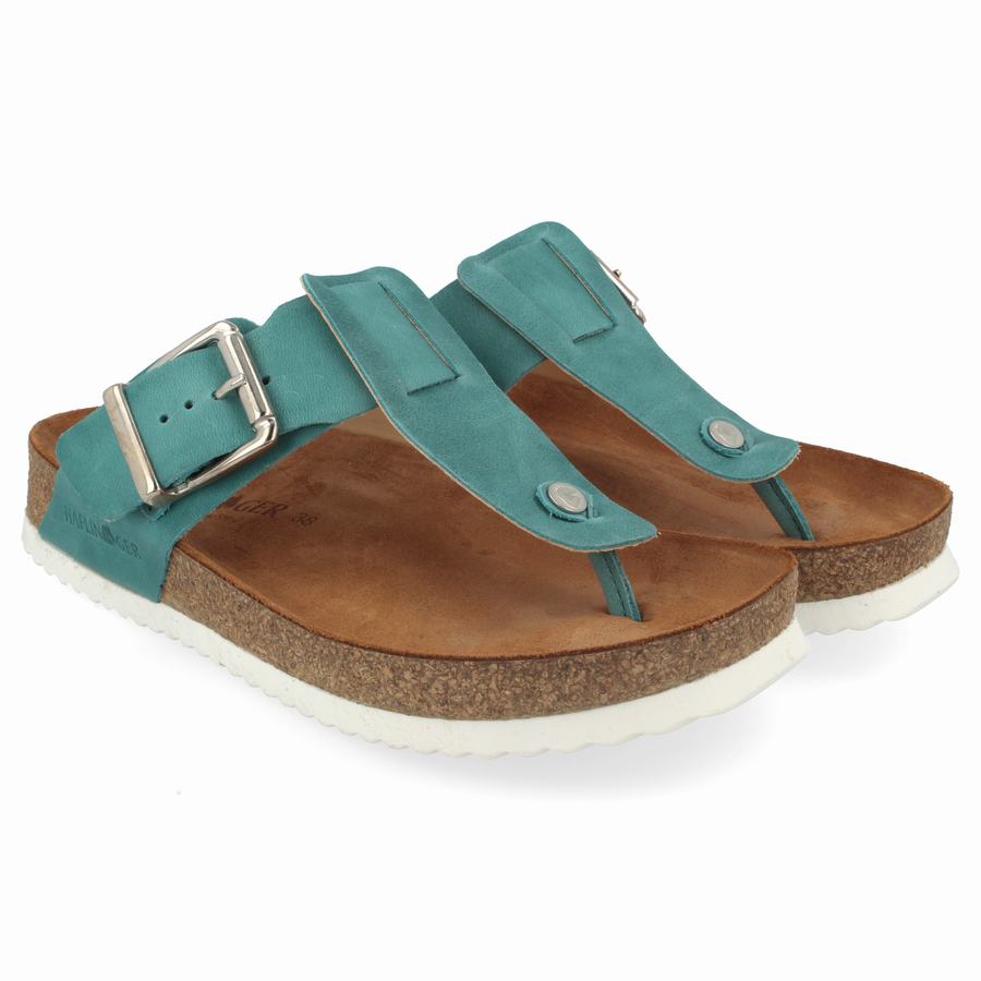 Haflinger Cora Sandalen Damen Helltürkis | XWP6343TK