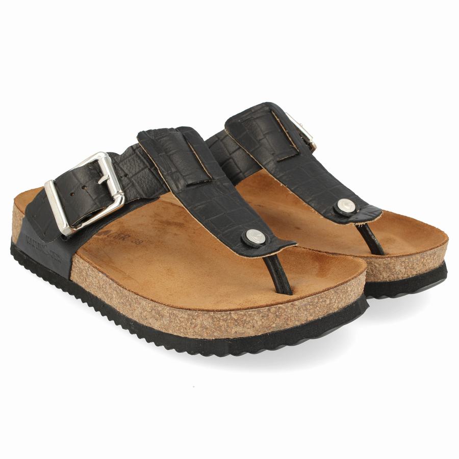 Haflinger Cora Sandalen Damen Schwarz | ZOA2426CI