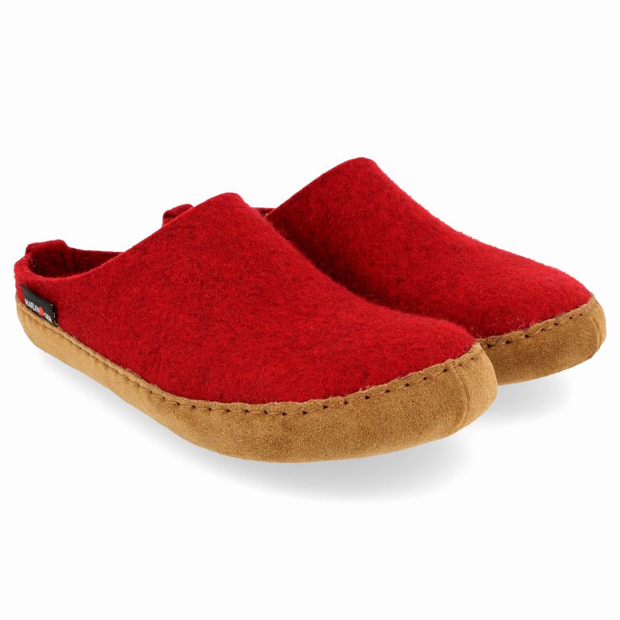 Haflinger Emils weicher Sohle Hausschuhe Damen Rot | VXI6987NZ