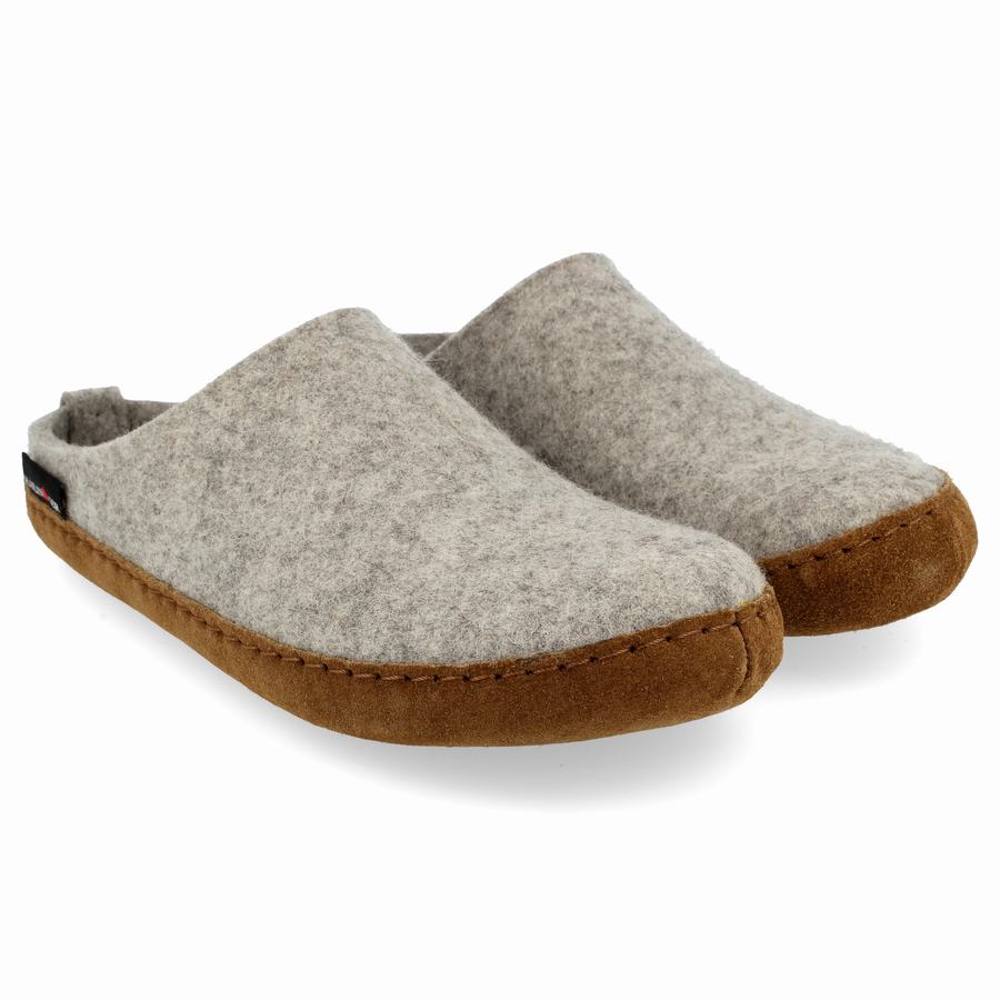 Haflinger Emils weicher Sohle Hausschuhe Damen Silber Grau | VYG7524BJ