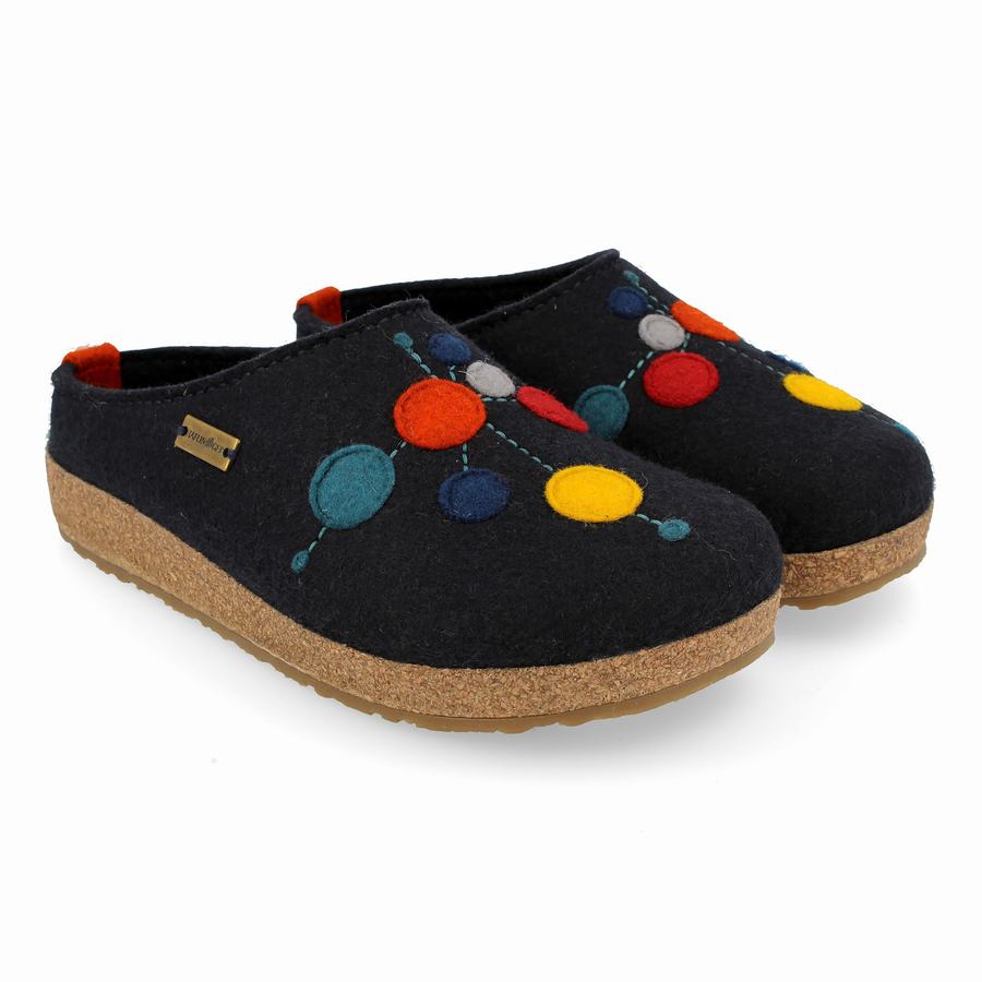 Haflinger Faible Clogs Damen Navy | RAY817IJ