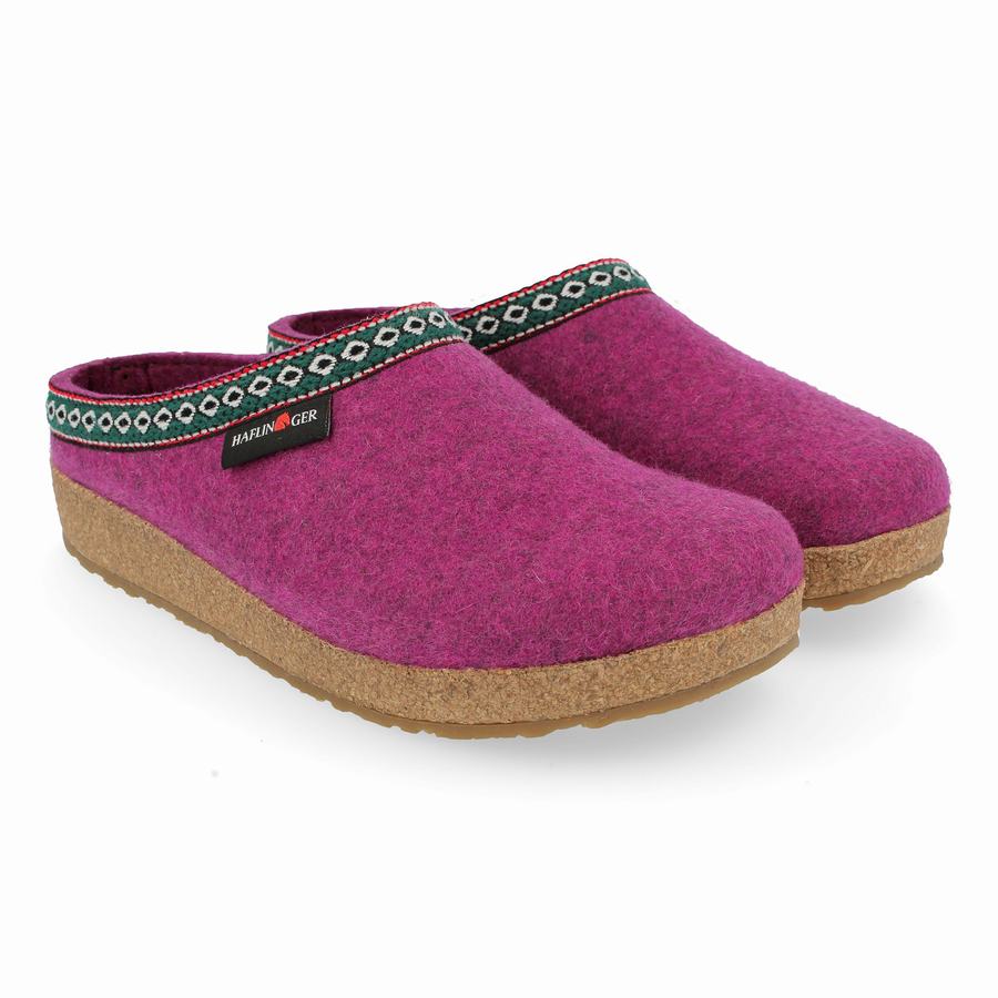 Haflinger Gz Clogs Damen Lila | TVY4642XN