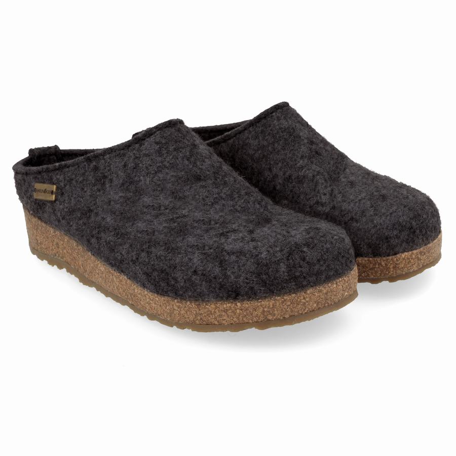 Haflinger Juliette Clogs Damen Tiefesgrau | RKI1859DB