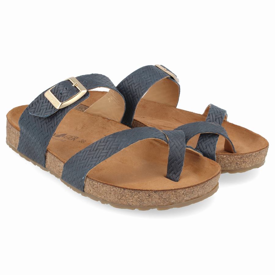 Haflinger Juno Sandalen Damen Dunkelblau | IFI1343FI