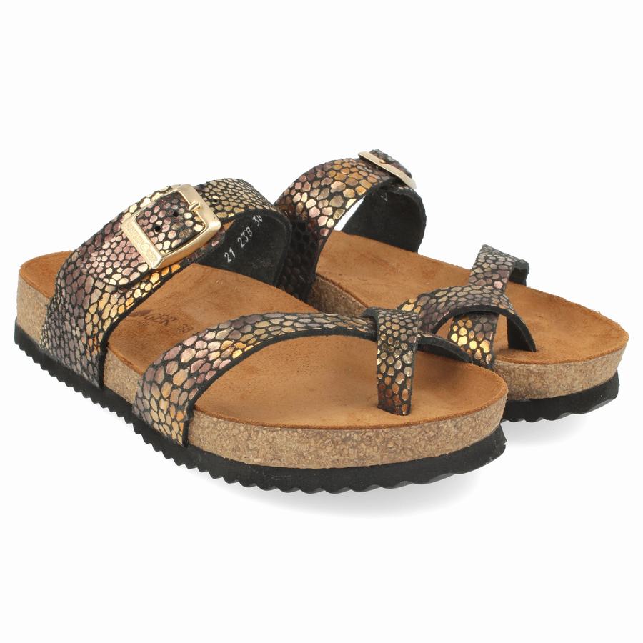 Haflinger Juno Sandalen Damen Gold | QLI3843QA