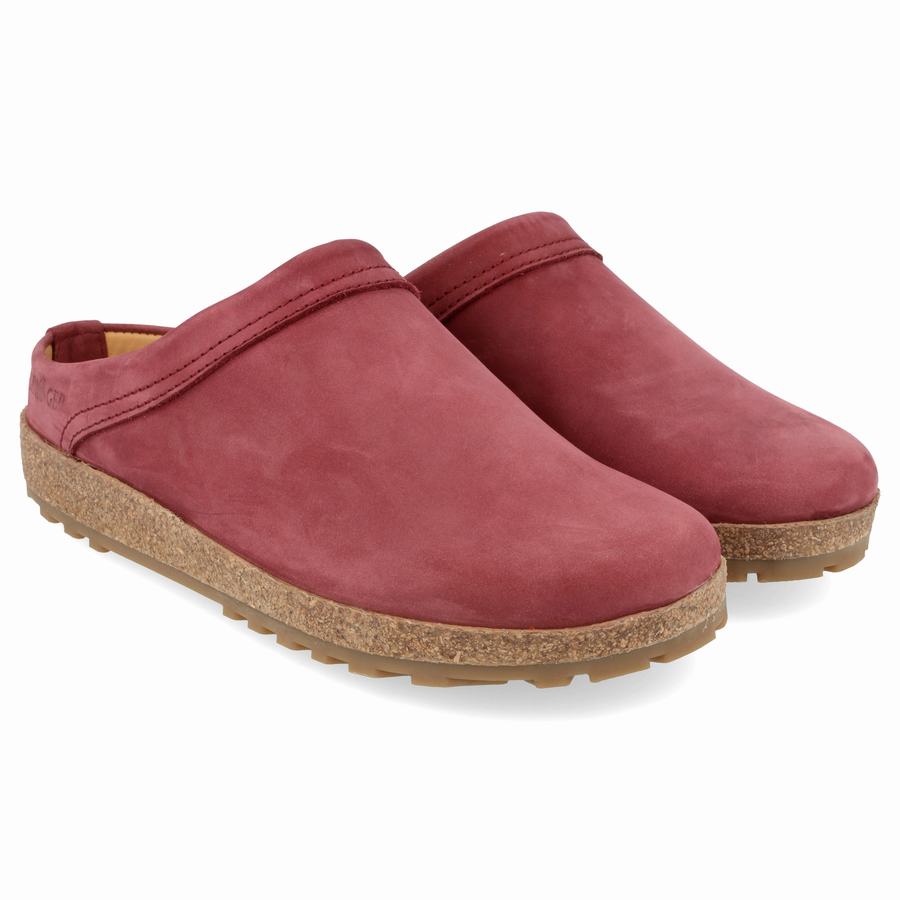 Haflinger Malmo Clogs Damen Rosa Rot | EVU496NA