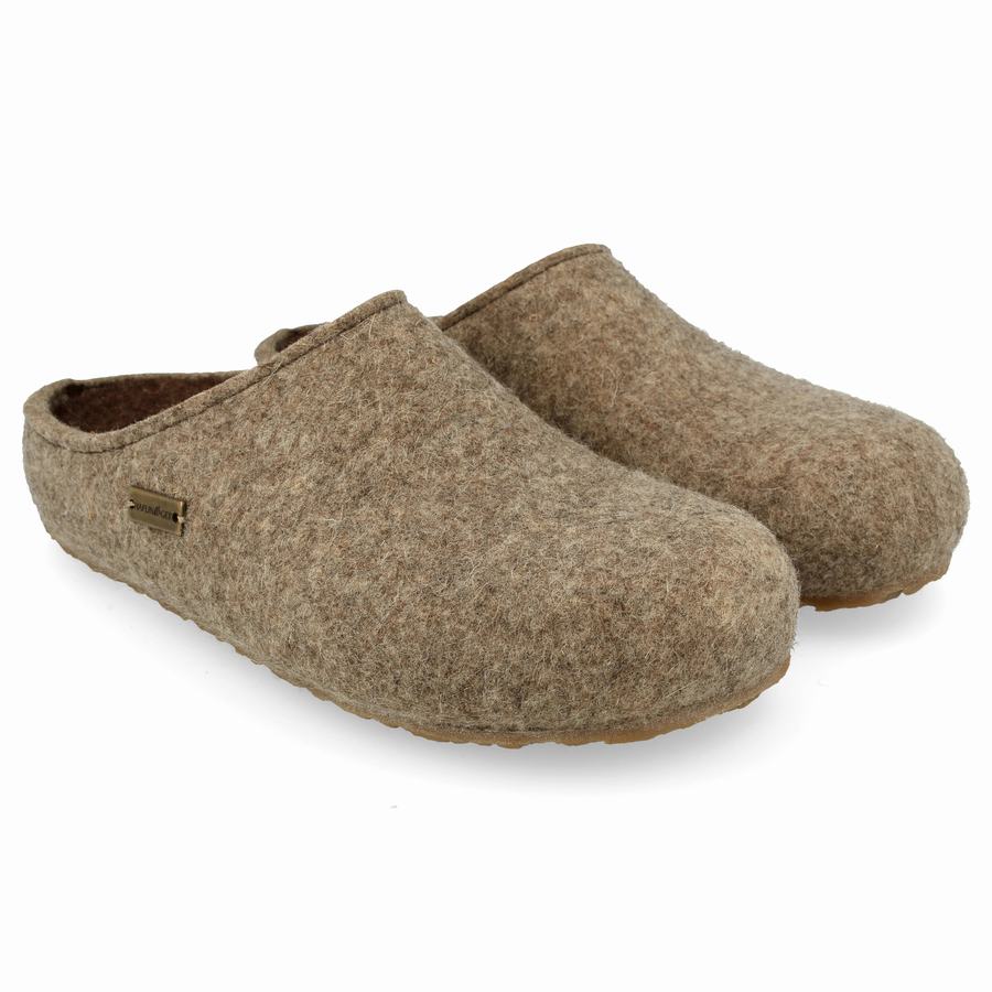 Haflinger Michl Clogs Damen Beige | GSK5524BB