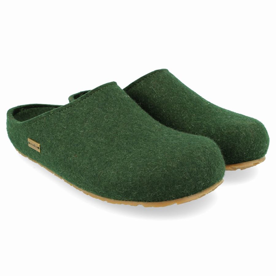 Haflinger Michl Clogs Damen Grün | KAM3849EB