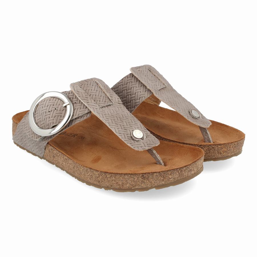 Haflinger Round Schnallen Corinna Sandalen Damen Beige | CWJ8338PA