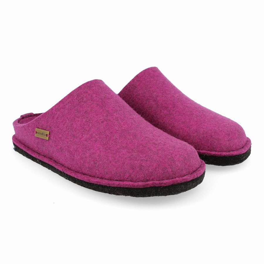 Haflinger Soft Novelty Hausschuhe Damen Rosa Rot | ESS8172NB