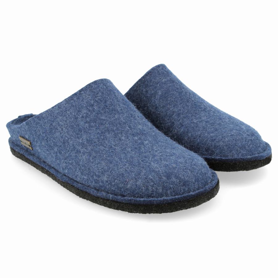 Haflinger Soft Novelty Hausschuhe Damen Blau | SQO2720DX